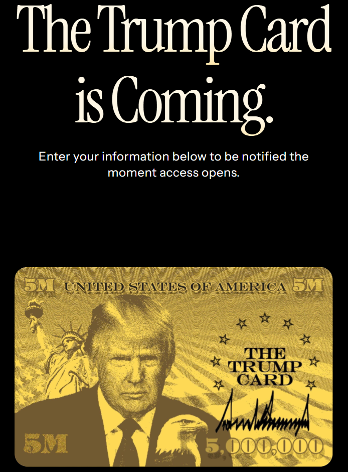 TrumpCard.gov Website Raises EB-5 Visa Questions for Foreign Investors