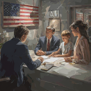 Family setting up UTMA account for minor EB-5 investment at a U.S. bank